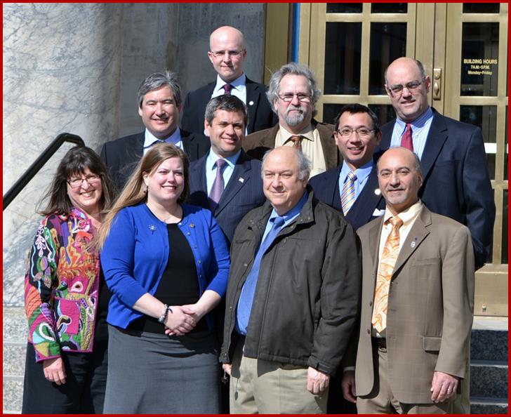 Rep. Sam Kito III pictured with the House Democratic Caucus