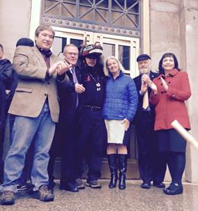 On the steps of the Capitol for the Choose Respect rally.