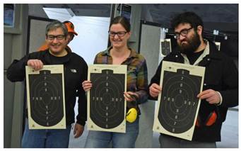 Legislative Shoot (Rep. Kito, Tally, & Miguel). A good time was had by all, but Miguel seemed especially proud of his performance.