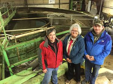 April 3, 2015: Rep. Kito on a recent visit to Haines, touring the wastewater treatment plant with Mayor Jan Hill and plant operator Scott Bradford.