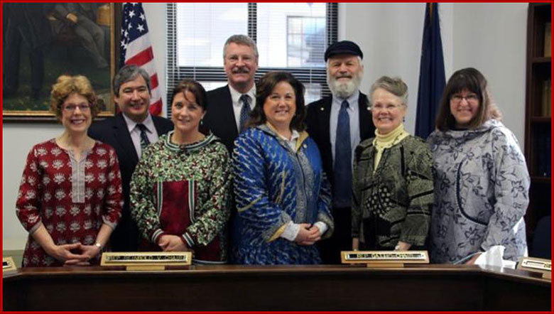 Sam with fellow members of the House Education Committee where he served as an alternate while Rep. Harriet Drummond was absent due to family medical leave.