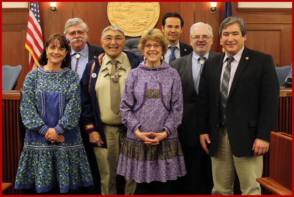 Sam pictured with his fellow members of the Community & Regional Affairs Committee in the House Chambers