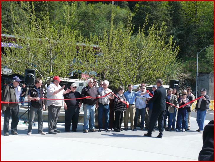 Sam attending the ribbon cutting ceremony for the completion of four downtown CBJ construction projects that are a part of the Seawalk Project (Cruise Ship Terminal Staging Area Phase I & Phase II, Taku Dock and Seawalk extension)