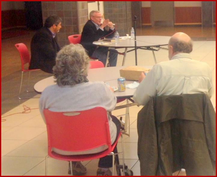 Sam and Dennis Egan at the constituent meeting at JDHS Commons. Thank you to all the wonderful constituents who braved the torrential downpour!