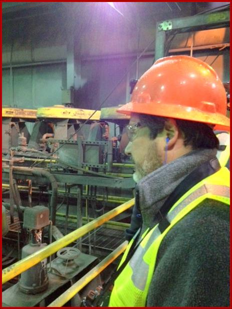 Sam viewing the process of removing the lead, zinc, and bulk concentrates from the mine tailings at Greens Creek Mine. Greens Creek is an important part of Juneau’s economy and an example of responsible mining.