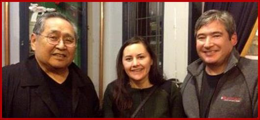 Rep. Kito III at the Democratic election night party with his dad Sam Kito Jr. and Joy Demmert.