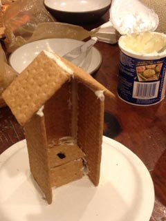 A few days before Christmas, I went over to a friend's place for a gingerbread house party. Alaskans being Alaskans, this was the result.