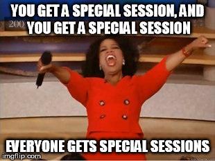 Oprah gives Special Sessions