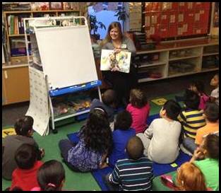 Rep. Tarr reading to first-graders at Williwaw Elementary School.