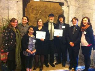 This week, the Alaska Youth for Environmental Action were in Juneau lobbying legislators. While they were here they had a BBQ and awarded Representative Seaton (R-Homer), Representative Kreiss-Tomkins (D-Sitka), Senator Wielechowski (D-Anchorage) and myself received the 'Legislator of the Year' award. 