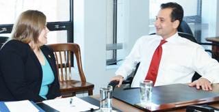 Geran meeting with Premier Robert Ghiz. 