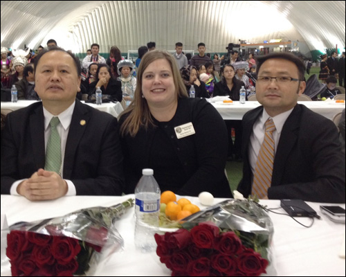 Rep. Tarr with Minnesota State Senator Foung Howj (left) and Dr. Her (right), in Anchorage as special guests to the Hmong New Year celebration.