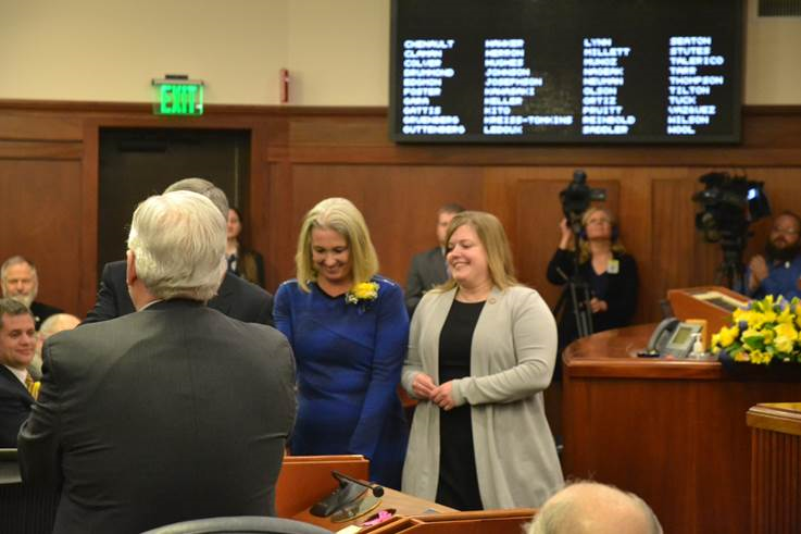 Escorting Lt. Governor Mallott after he swore members in. Very Exciting and Humbling