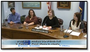 Rep. Tarr, members of the AK Food Coalition, and the Food Bank of Alaska talk about food waste.