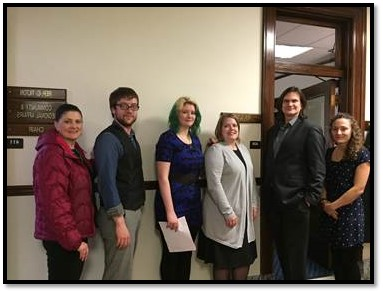Erin’s Law Supporters! Representative Tarr with her staff, David, and local Juneau supporters Jasmine and her mom.
