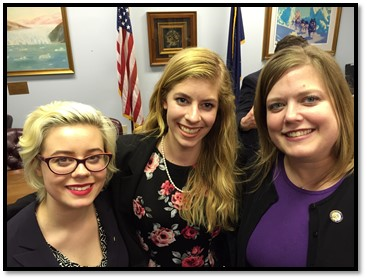Representative Tarr with University of Alaska Student Leaders, in town this week for their statewide coalition meetings and to advocate for support of the University of Alaska. 