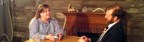 Rep. Tarr being interviewed by Pat with Alaska Robotics on Kuspuk Friday, a Capitol tradition you can read about here.