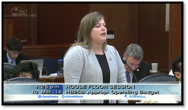 Speaking on the house floor