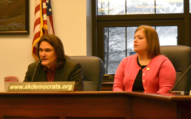 David Holthouse answering questions from the press on how Erin’s Law could have protected him had he had personal body safety education as a child. 