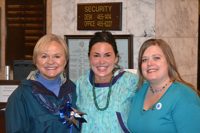 First Lady Walker, Sen. McGuire, and I smiling together for our children. 
