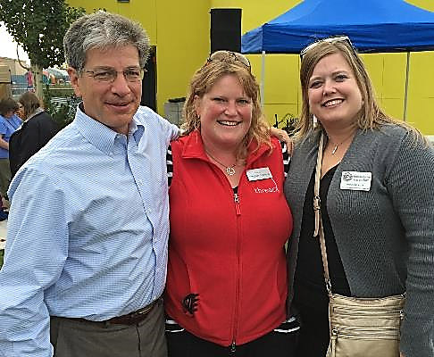 With Meghan Johnson of thread after Mayor Berkowitz and Rep. Tarr read to kids for Story Time.