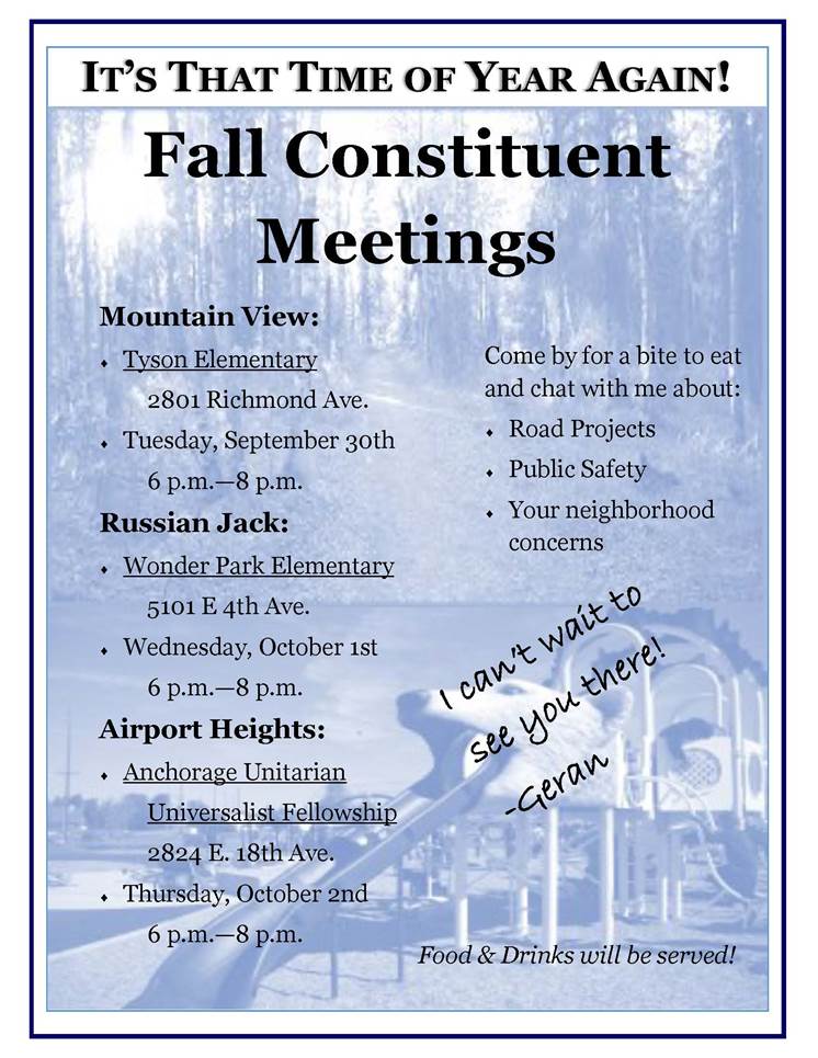 Fall Constituent Meetings