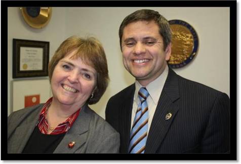 Nurse and constituent Mary Stackhouse and Rep. Chris Tuck talk about nursing regulation changes.