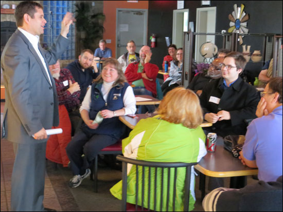 Feb. 23, 2013: Rep. Chris Tuck shares a legislative update with constituents.