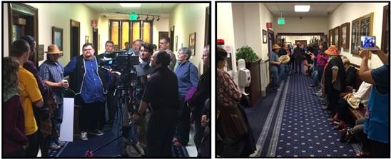 Native Language Supporters in Capitol Hallways