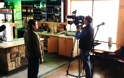 Rep. Chris Tuck talked with the press after a successful constituent meeting this past weekend.