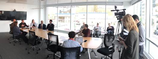 Rep. Chris Tuck leads a press conference to detail the efforts of the House Independent Democratic Coalition to negotiate a solution to the special session which will serve the demands of Alaskans.