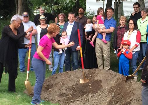 Representative Chris Tuck recently joined residents at a groundbreaking celebration for repairs to Sylvan Drive.