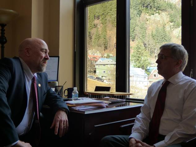 Representative Wool meeting with Lieutenant Governor Byron Mallott