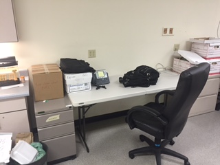 My temporary office in Juneau. It's not fancy, but it gets the job done. 