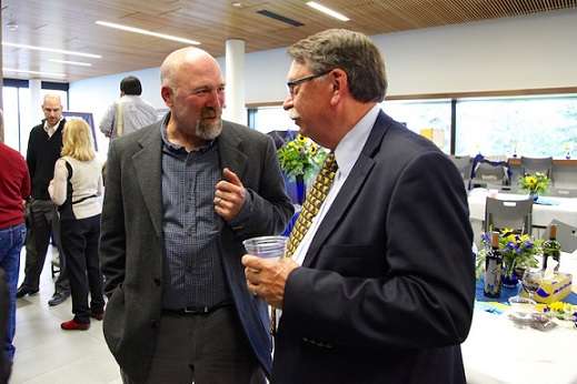 Rep. Wool and UAF Chancellor Brian Rogers at Chancellor Rogers' retirement event this summer 